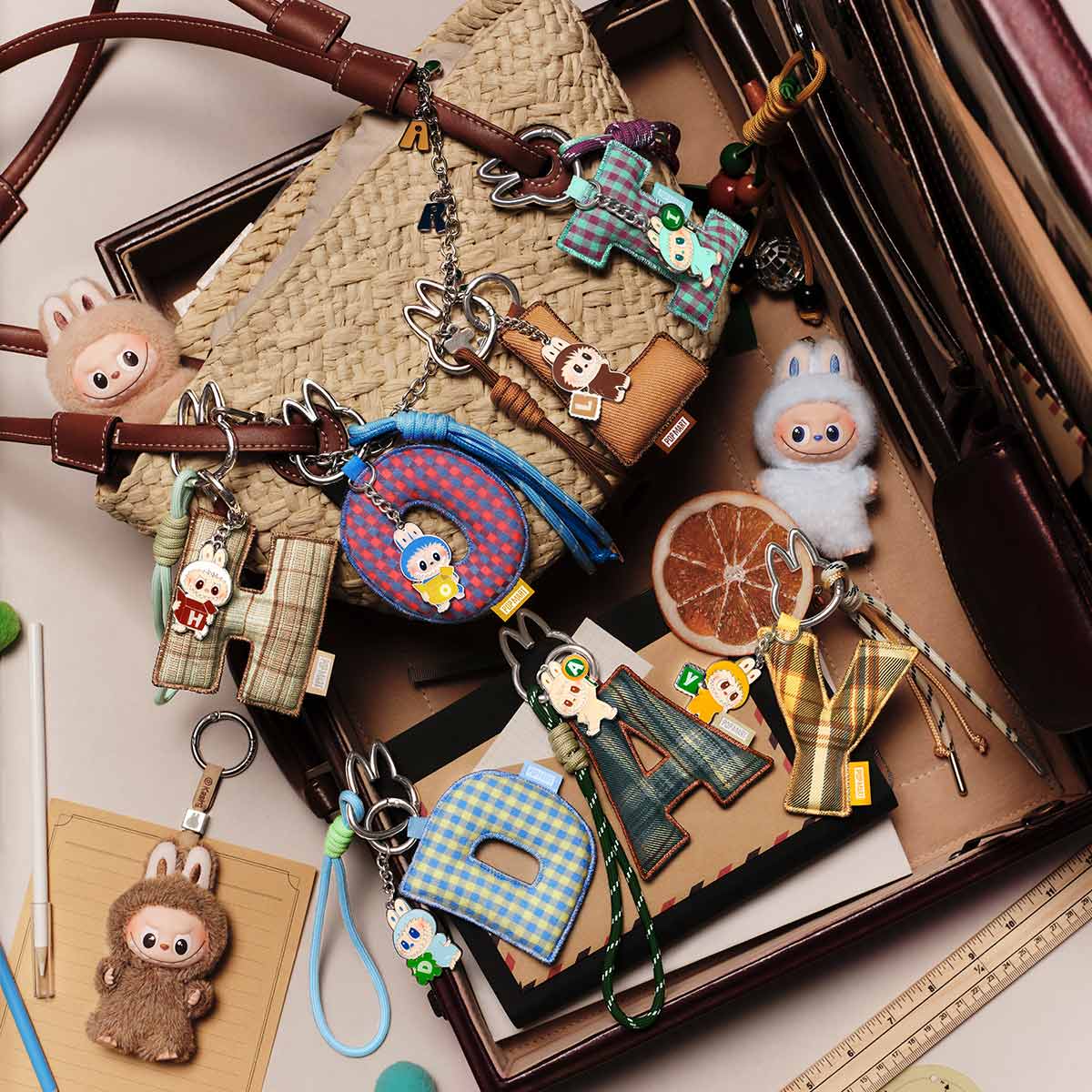 THE MONSTERS Pin for Love Series- Letter Pendant Blind Box (A-M)