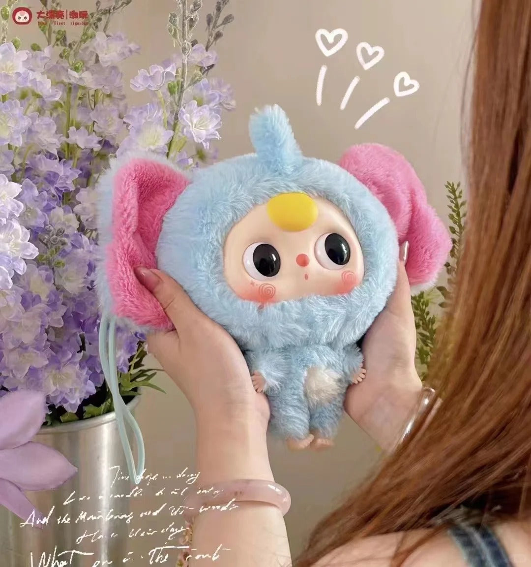Baby three big head baby zipper bag plush blind box