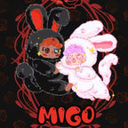 [MIGO Twin Life Limited Edition] 400% Plush Hanging Card Black Night White Day Series Blind Box