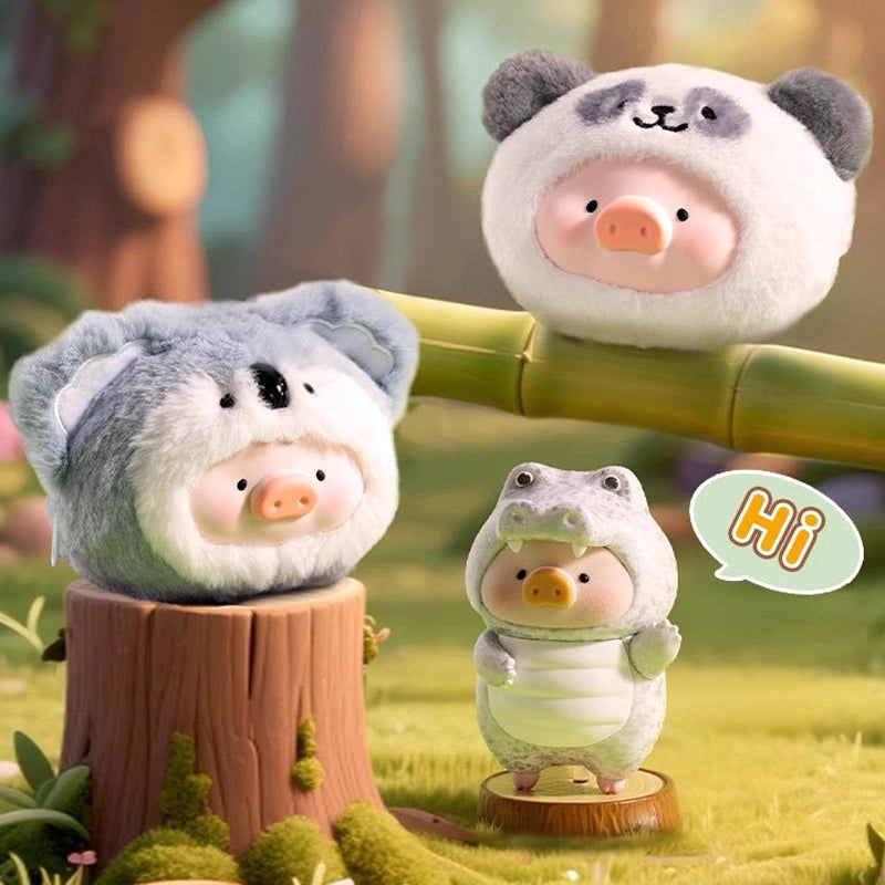 LULU The Piggy Animal Party Plush Silicone Earphone Bag Blind Box