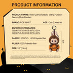 Happy Halloween Party series-sitting pumpkin vinyl plush pendant