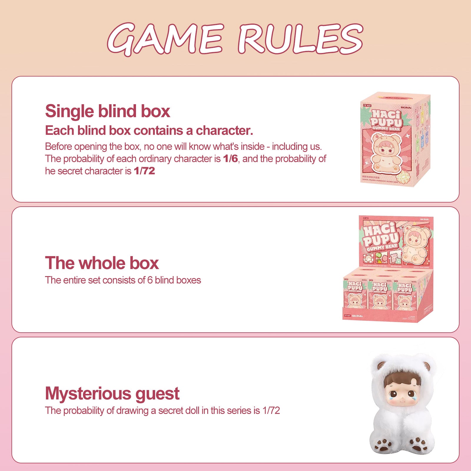 HACIPUPU Gummy Bear Series-Vinyl PlushPendant Blind Box