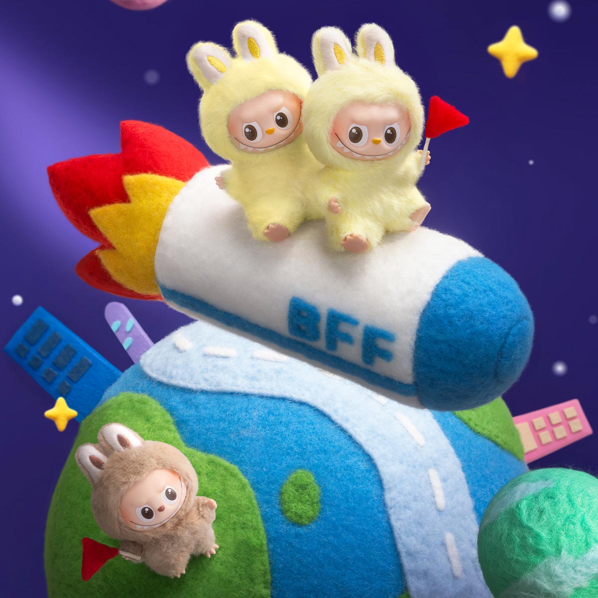 THE MONSTERS #V4 Mini Pin for Love Series-Vinyl Plush Pendant Blind Box (N-Z)