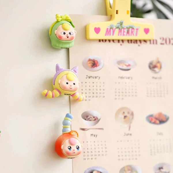 baby three Sister Fridge Stickers Moe Grain Blind Bag