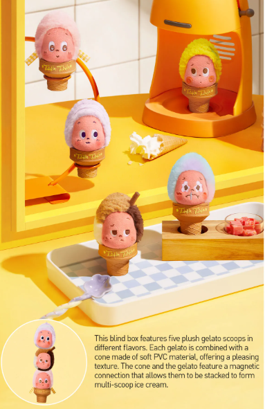 MOON GELATO Series-Ice Cream Plush Pendant Blind Box