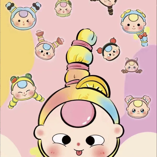 baby three Sister Fridge Stickers Moe Grain Blind Bag