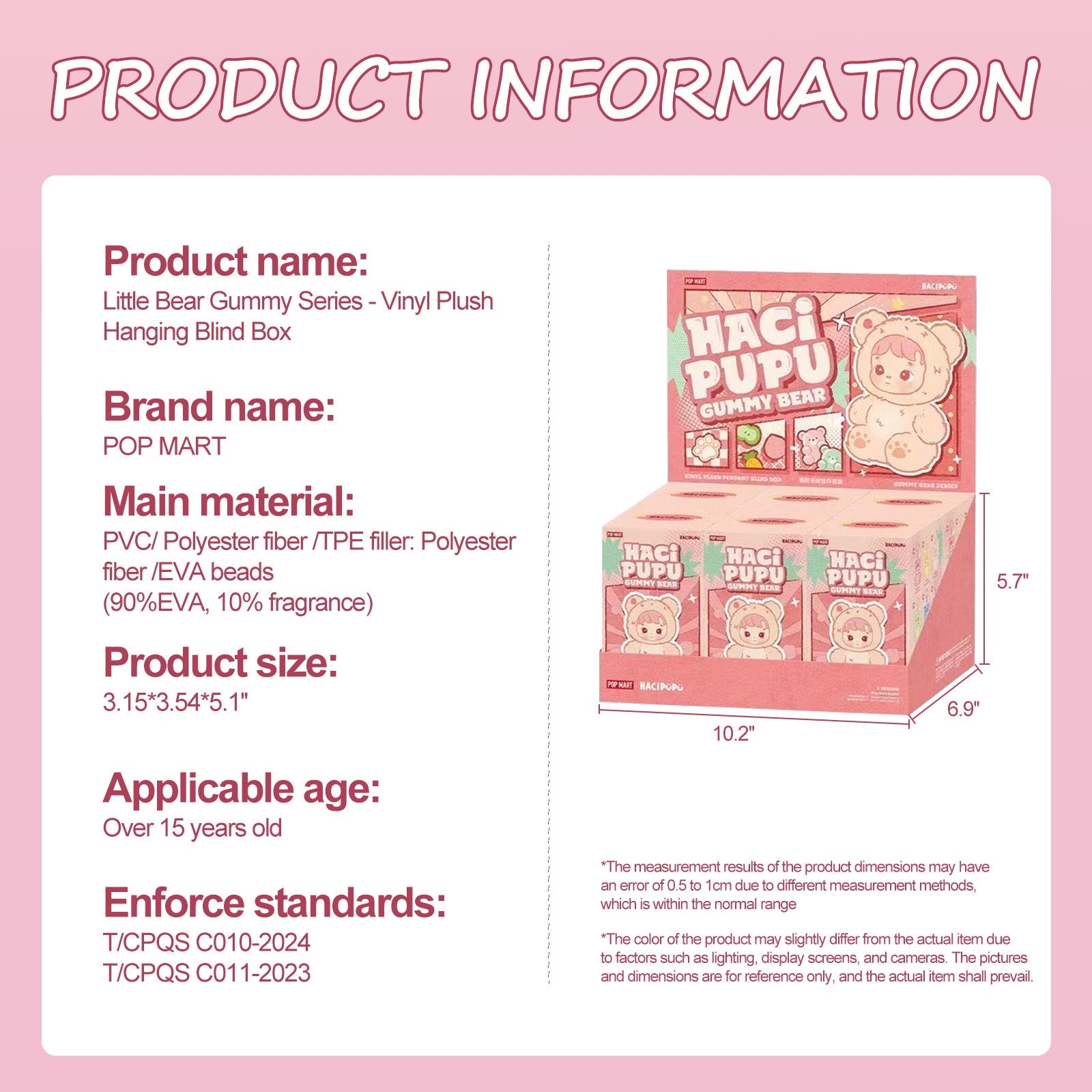 HACIPUPU Gummy Bear Series-Vinyl PlushPendant Blind Box