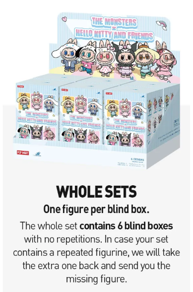 The Monsters × Kitty and Friends -Vinyl Plush Pendant Blind Box