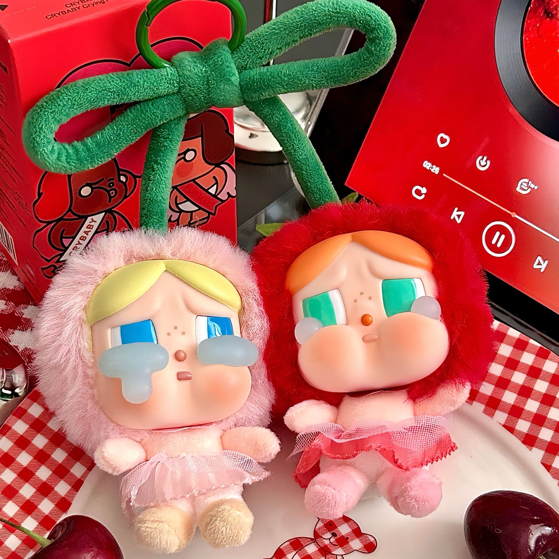 CRYBABY Crying For Love Series-Vinyl Plush Hanging Card (Love You Cherry Much)