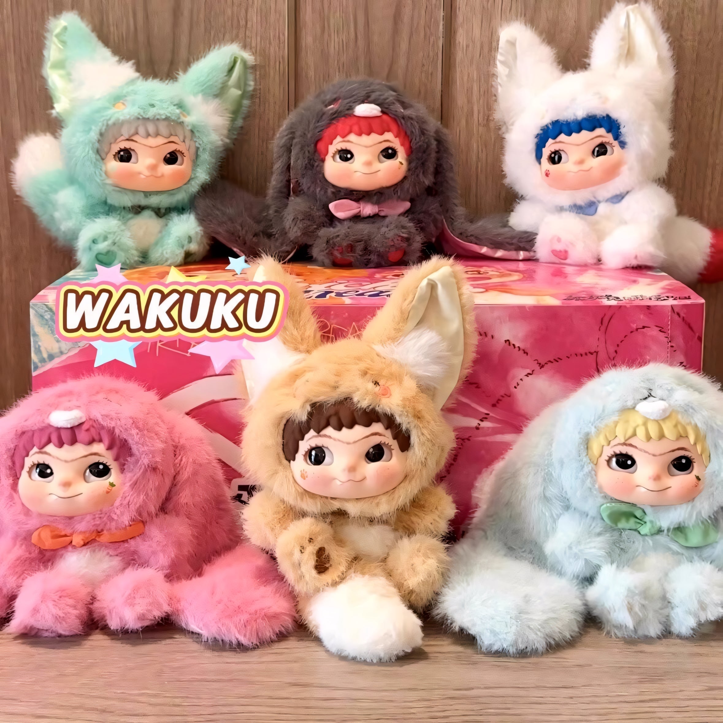 WAKUKU V2 - Fox & Bunny Trick Or Treat Plush Pendant Blind Box