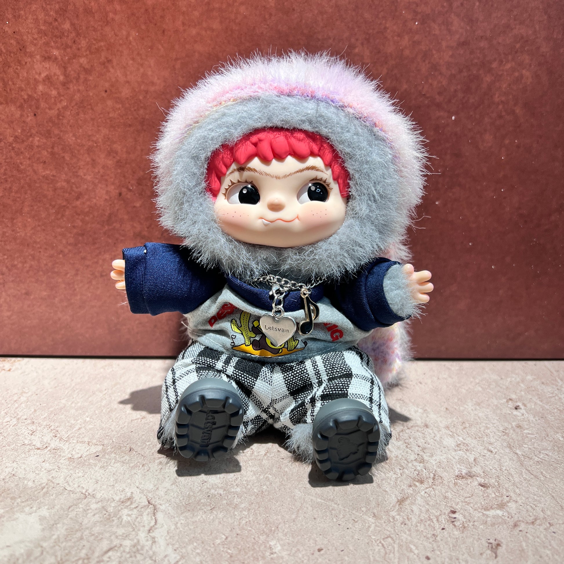 WK-HE001 WAKUKU  Baby Clothes 20cm  Wakuku Clothes Trendy  Party Vinyl Dolls Plush  Blind Box Dolls Cute clothing
